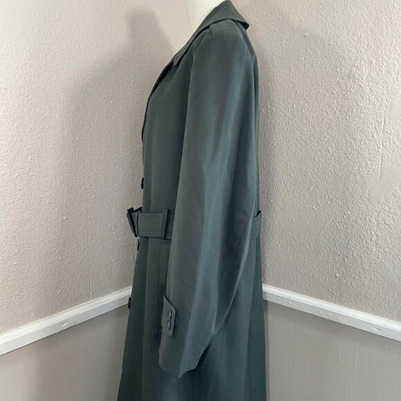 70s Vintage Military Wool Vietnam Trench Coat Size 38 Removable Liner - Picture 5 of 9